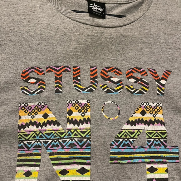 STUSSY N4 Tee shirt medium grey - Picture 2 of 3